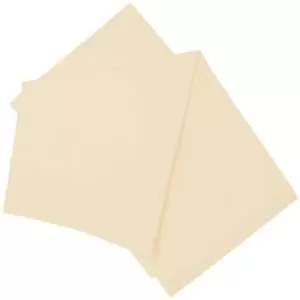 Image of Belledorm Brushed Cotton Flat Sheet (Double) (Cream) - Cream