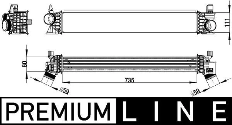 Image of Intercooler MAHLE CI 148 000P