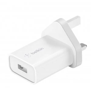 image of Belkin 12W USB-A Wall Charger with QC3 Plug - White