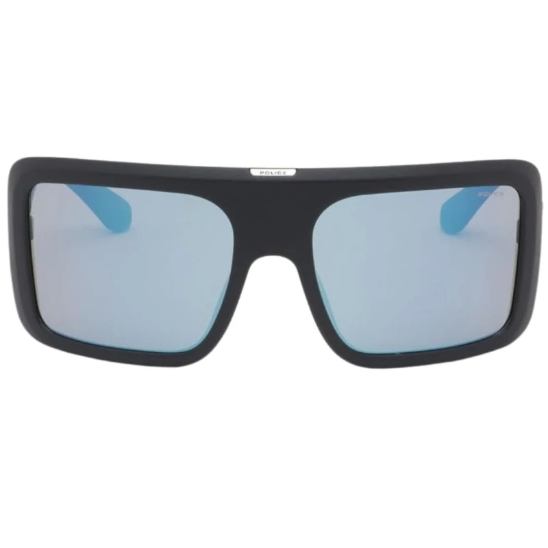 Image of Police Police Full Rim Square Frame Matte Black Sunglasses Black One Size Unisex 190605405987
