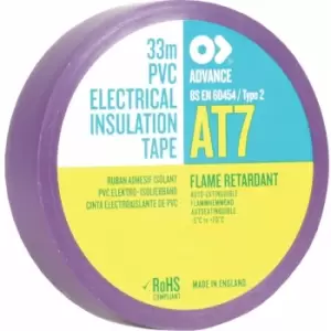 Image of Advance - AT7 25MMX33M Purple PVC Insulating Tape - Purple