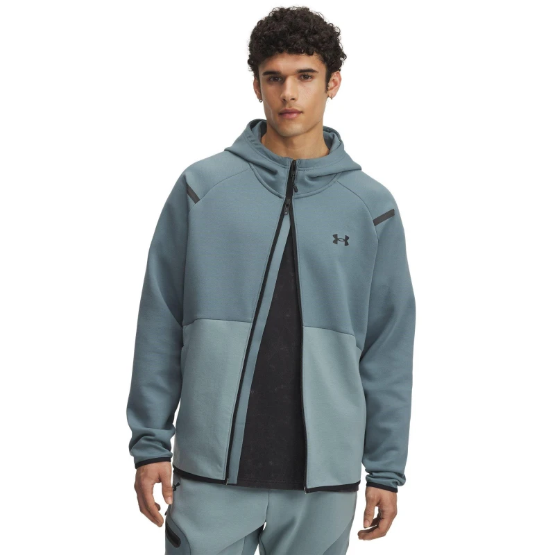 Image of Under Armour Mens Unstoppable Full-Zip Fleece Jasper Blue male M