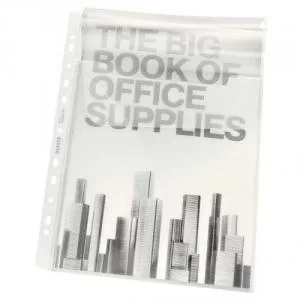 Image of Leitz Premium Punched Expanding Pocket with Flap, Transparent, Matte,