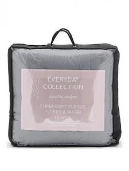 Image of Cascade Home Teddy Fleece 13.5 Tog Duvet - Grey