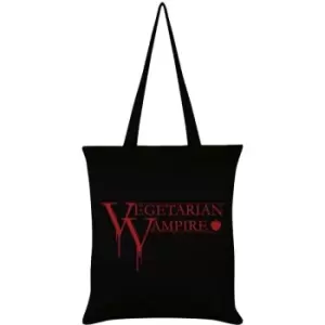 image of Grindstore Vegetarian Vampire Tote Bag (One Size) (Black/Red) - Black/Red