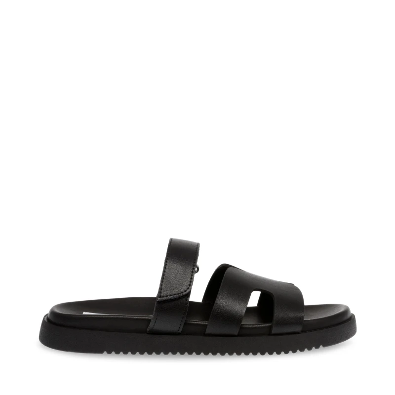 Image of Steve Madden Womens Missile Flat Sandals Black female 3 (36)