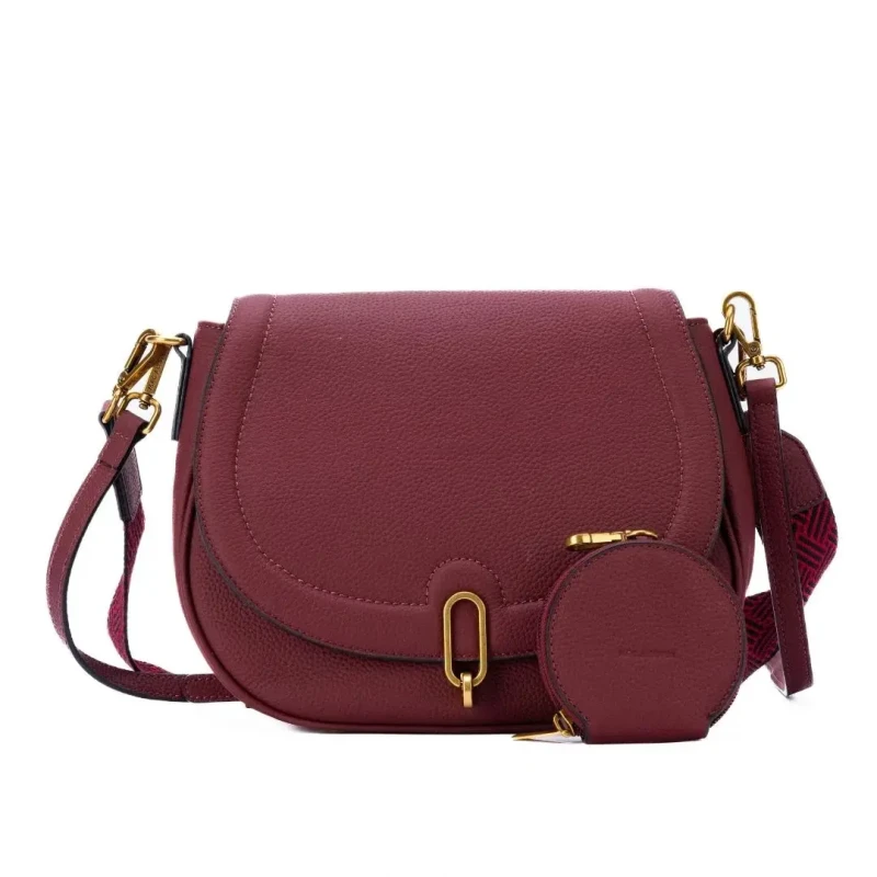 Image of Mac Alyster Womens flap half-moon shoulder bag Mac Alyster Giulia Rouge Female TU