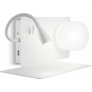 Image of Ideal Lux Lighting - Ideal Lux Book - LED 2 Light Wall Light White, G9
