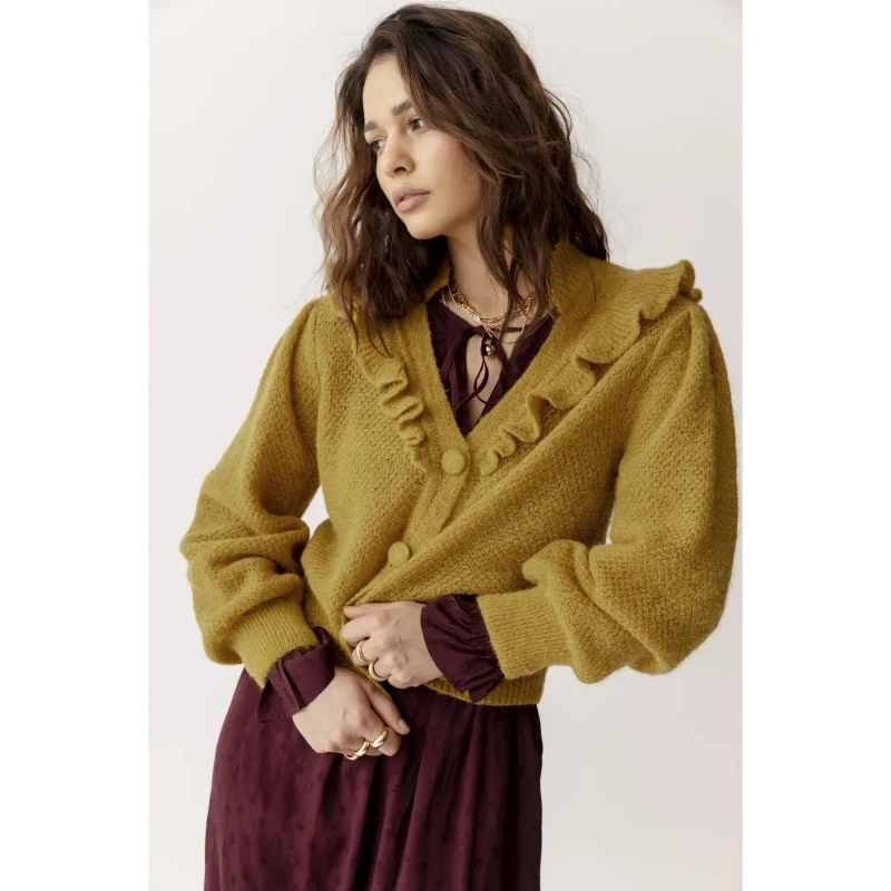 Image of Atelier Reve Womens cardigan Atelier Reve Irsues Jaune Female XS