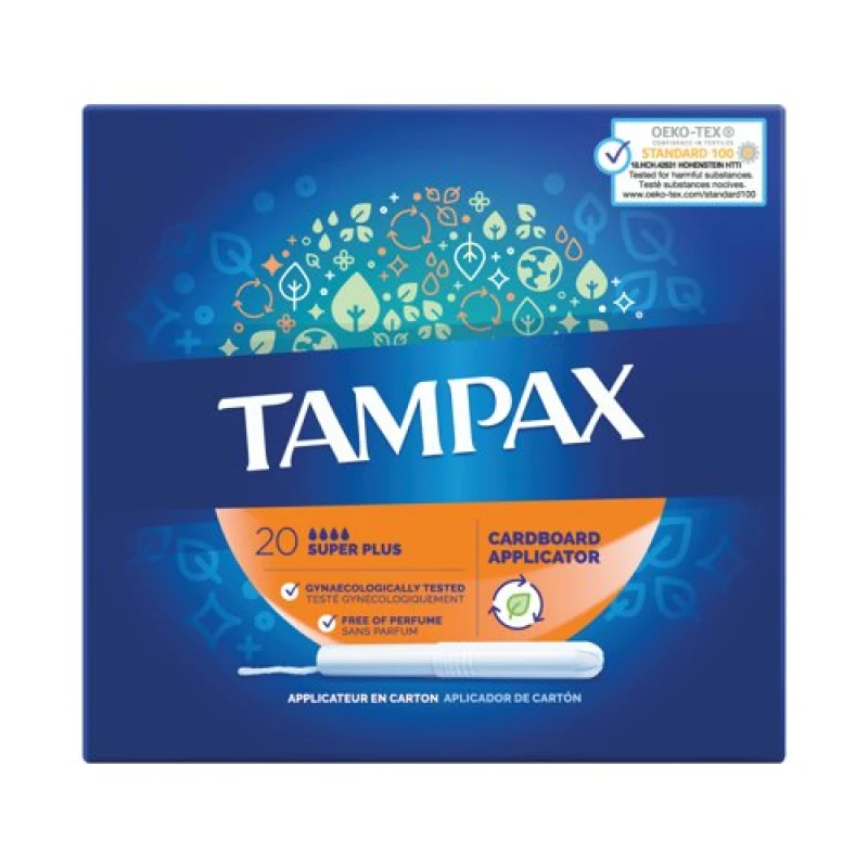 Image of Tampax Tampax Blue Super+ Tampons x20 (Pack of 8) 98514 98514