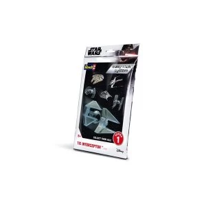 image of TIE Interceptor Star Wars 1:90 Scale Easy Click Revell Model Kit Bag