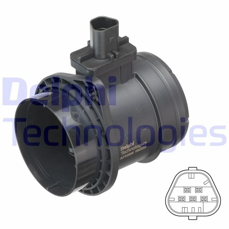 Image of DELPHI AF10556-12B1 Mass air flow sensor with housing Air Mass Sensor (3926)