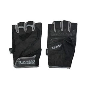 image of Urban Fitness Pro Gel Training Glove Small Black/Grey