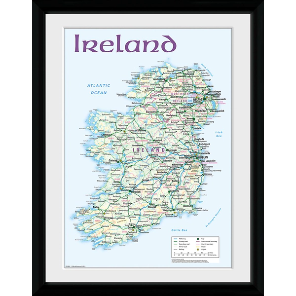 Image of Ireland Map Collector Print