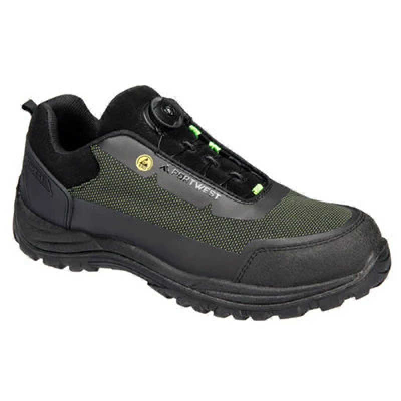Image of Portwest Girder Composite Low ESD Safety Shoes FE05BGN46 Colour: Black / Green