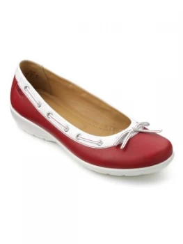 image of Hotter Gem Ballerina Style Shoes Red