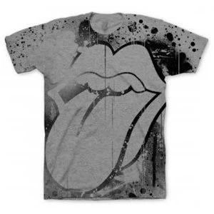 Image of The Rolling Stones - Mono Tongue Unisex Large T-Shirt - Sublimated,White