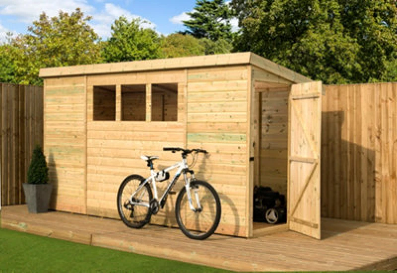 Image of Empire Sheds Empire 2600 Pent 9X3 Pressure Treated Tongue And Groove Wooden Garden Shed Door Right Side Panel (9' X 3' / 9ft X 3ft) (9X3)