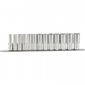 Image of Draper Expert 13 Piece 1/2" Drive Deep Socket Set Imperial on Rail 1/2"
