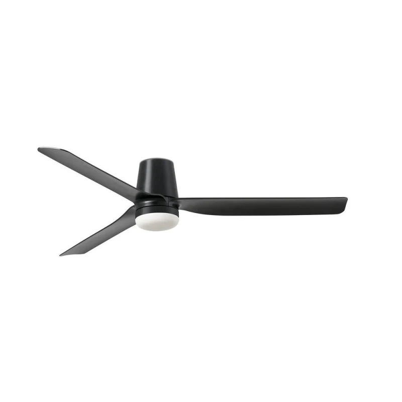 Image of Netlighting Punt Tub Medium LED Black DC Ceiling Fan 6 Speed Black Unisex