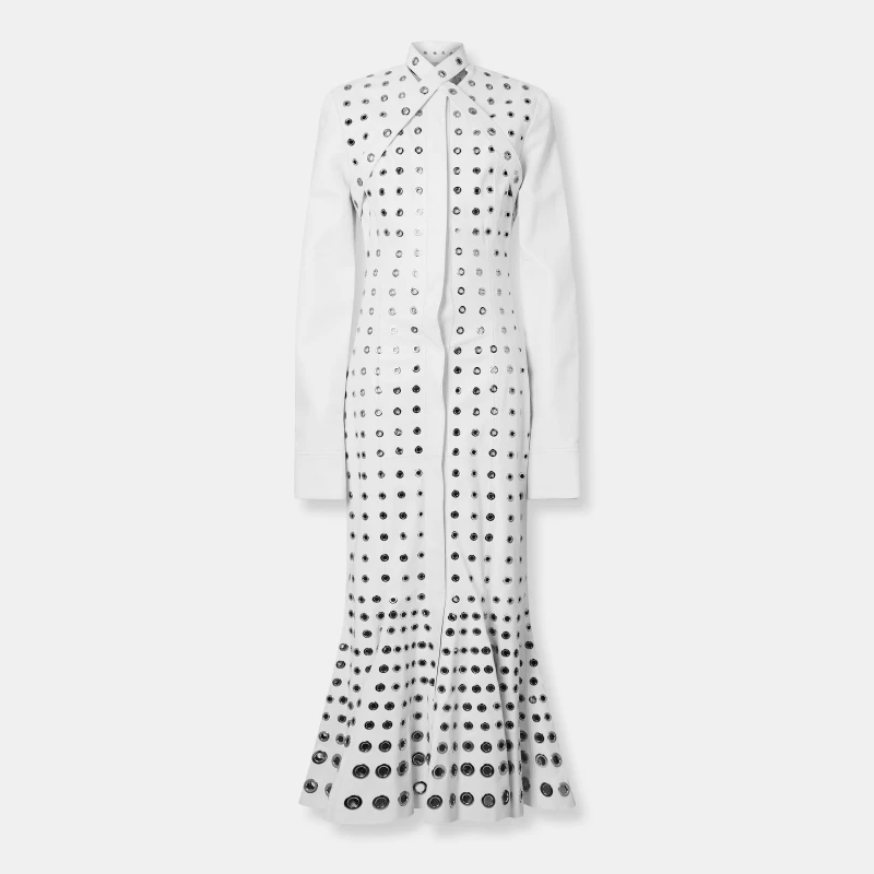 Image of Off White Womens Floor-Length Maxi Dress White female 6 (2XS)