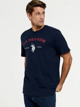 U.S. Polo Assn. Graphic T-Shirt - Navy, Size S, Men