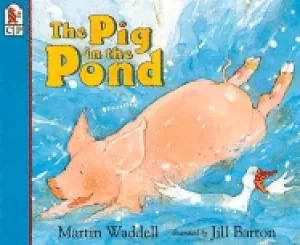 Image of pig in the pond