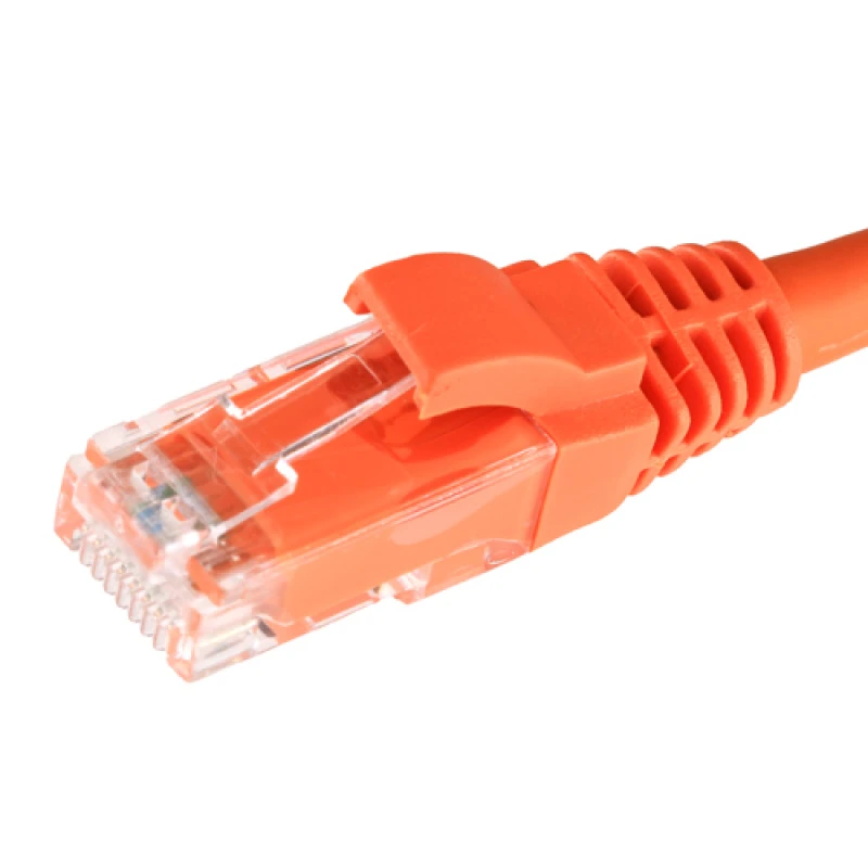 Image of Cablenet 0.5m Cat5e RJ45 Orange U/UTP LSOH 24AWG Snagless Booted Patch