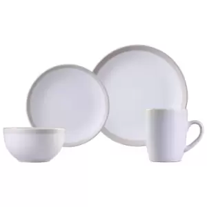 image of Carnaby Fenchurch Linen 16 Piece Stoneware Dinner Set