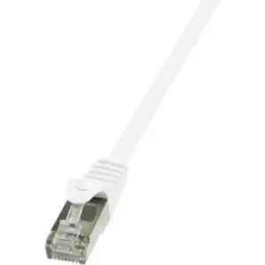 image of LogiLink CP2071S RJ45 Network cable, patch cable CAT 6 F/UTP 5m White incl. detent