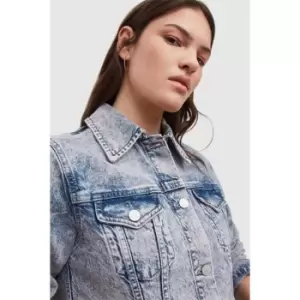 Image of AllSaints AllSaints Jinx Denim Jacket Womens - Purple