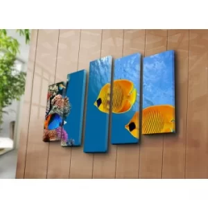 Image of 5NATPAT-19 Multicolor Decorative Canvas Painting (5 Pieces)