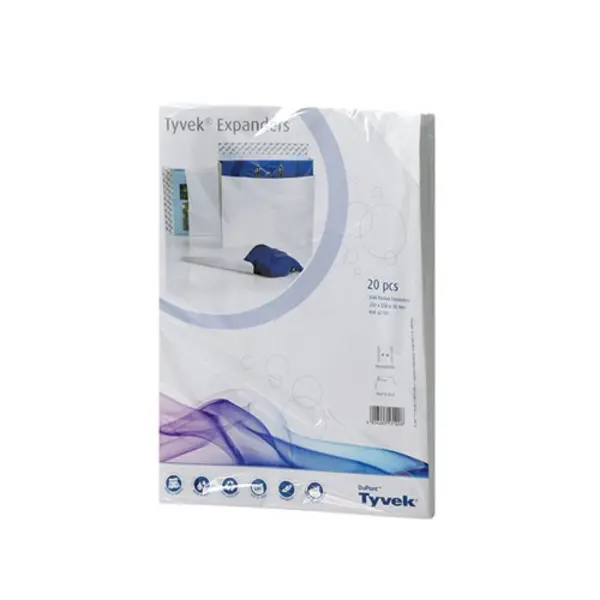 image of Tyvek Tyvek B4A Envelope 330x250x38mm Gusset Peel and Seal White (Pack of 20) 756524 P20 67181