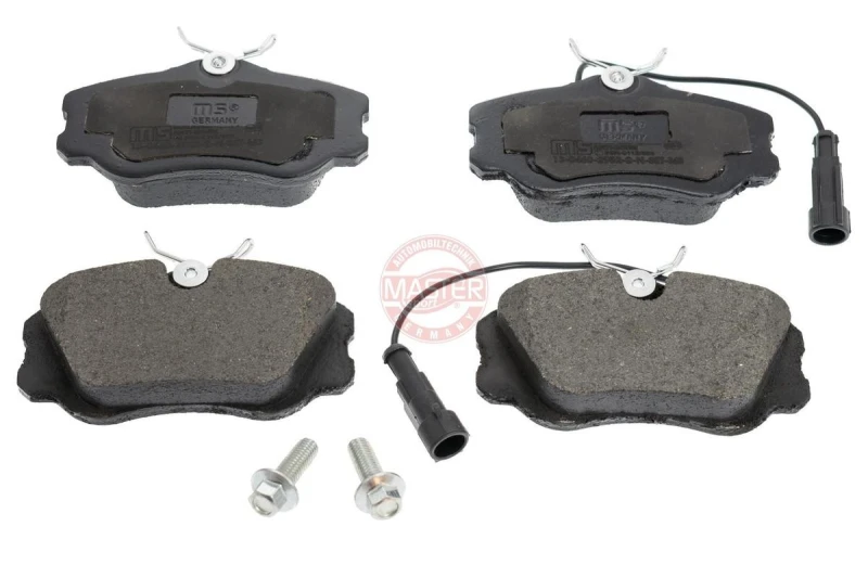 Image of MASTER-SPORT 13046029522N-SET-MS Brake pad set Premium Front Axle, incl. wear warning contact, with anti-squeak plate Brake Pad Set,disc brake (402)