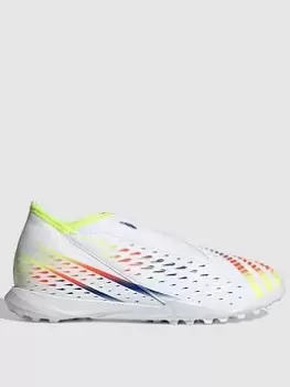 Image of adidas Junior Predator 20.3 Laceless Astro Turf Football Boots - White, Size 1