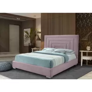 Image of Lisso Bed Double Plush Velvet Pink