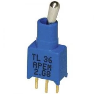 Image of Toggle switch 20 V DCAC 0.02 A 1 x OnOn APEM TL3
