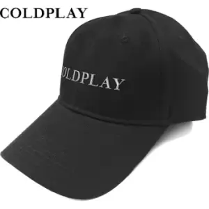 image of Coldplay - White Logo Unisex Baseball Cap - Black