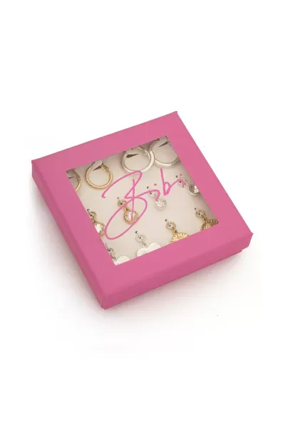 Image of Gold Silver Mix 'VersaStyle' Multi-Way Earrings Boxed Gift