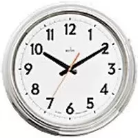 image of Acctim Chrome Effect Clayton Wall Clock 40cm