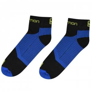 image of Salomon X Scream 2 Pack Mens Running Socks - Black/Blue