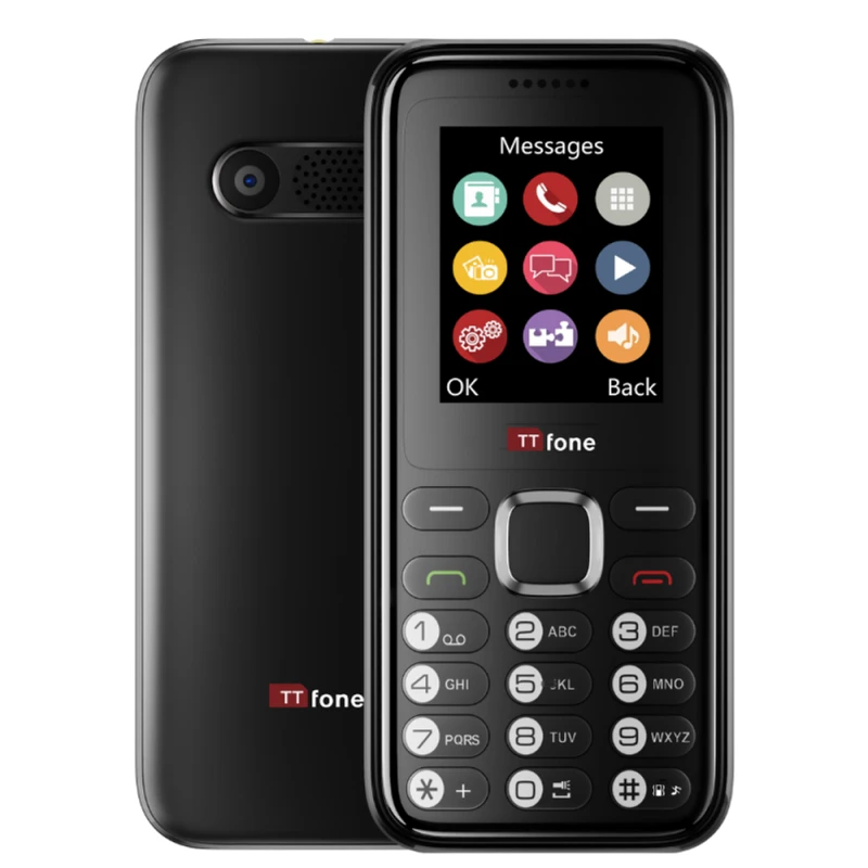 Image of TTfone TTfone TT150 Black Dual SIM Mobile + USB Cable- Unlocked, Best Quality
