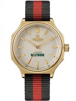 Vivienne Westwood Vivienne Westwood Mile End Grosgrain Strap Octagonal Face Watch