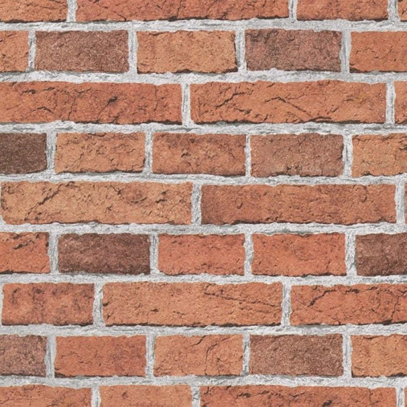 Image of AS Creation Brick Textured Wallpaper Red unisex
