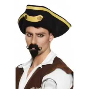 Image of Moustache And Pointed Beard Captain Men (Black)
