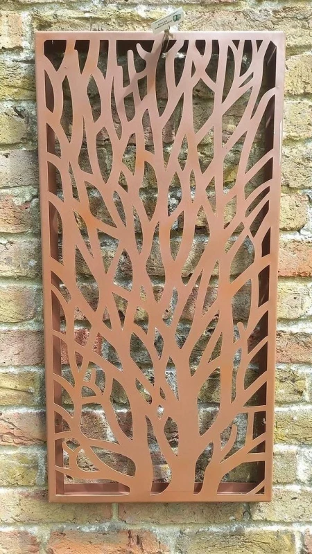 Image of Inspirational Gifting Tree Decorative Screen Wall Art Plaque 780mm Tall in Brown Brown Unisex