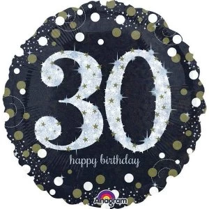 image of 30th Birthday Glittery Foil Balloon