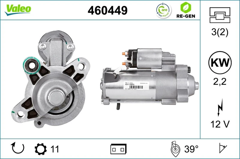 Image of Starter motor VALEO 460449