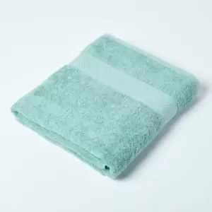 image of HOMESCAPES Turkish Cotton Bath Sheet, Sea Green - Sea Green