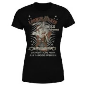 Image of Looney Tunes Wile E Coyote Guitar Arena Tour Womens T-Shirt - Black